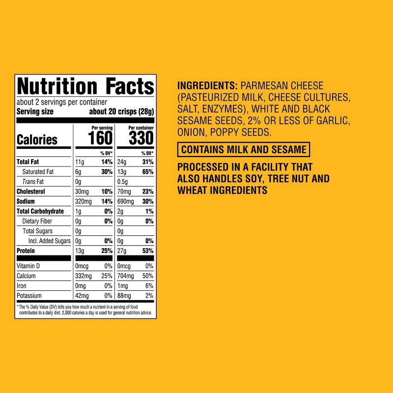 slide 4 of 4, Parmesan Cheese Crisps with Everything Seasoning - 2.12oz - Good & Gather™, 2.12 oz