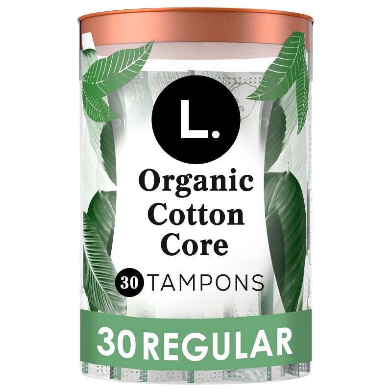 slide 14 of 14, L . Organic Cotton Full Size Tampons - Regular - 30ct, 30 ct