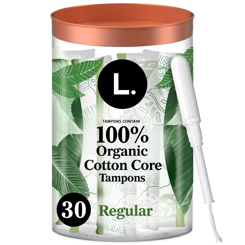 slide 1 of 10, L . Organic Cotton Full Size Tampons - Regular - 30ct, 30 ct