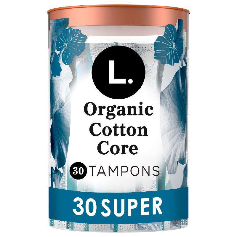 slide 14 of 14, L . Organic Cotton Full Size Tampons - Super - 30ct, 30 ct