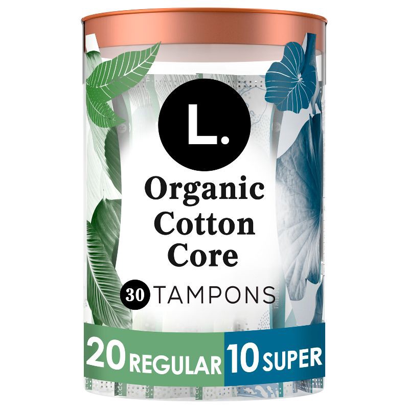 slide 14 of 14, L . Organic Cotton Full Size Multipack Tampons - Regular/Super - 30ct, 30 ct