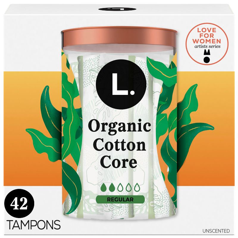 slide 12 of 12, L . Organic Cotton Full Size Refill Tampons - Regular - 42ct, 42 ct