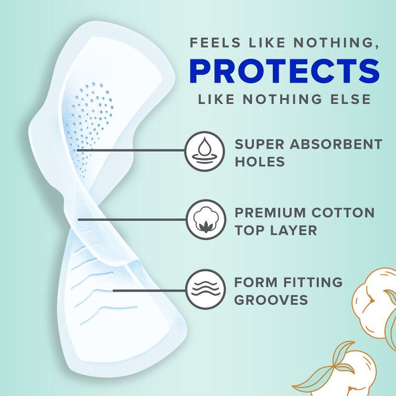 slide 4 of 11, Always Pure Cotton Extra Heavy Flow FlexFoam Pads - Size 3 - 22ct, 3 x 22 ct