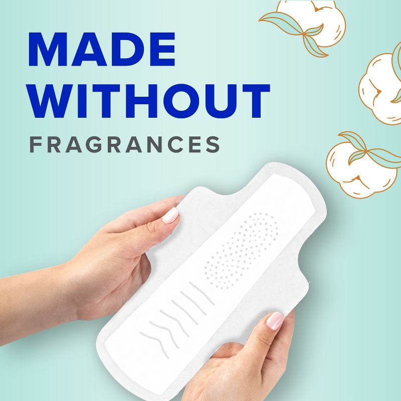 slide 7 of 11, Always Pure Cotton Extra Heavy Flow FlexFoam Pads - Size 3 - 22ct, 3 x 22 ct