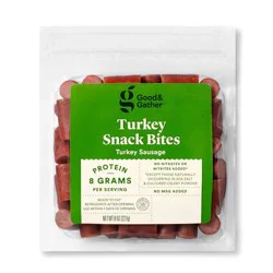 Turkey Sausage 8g Protein Snack Bites - 8oz - Good & Gather™