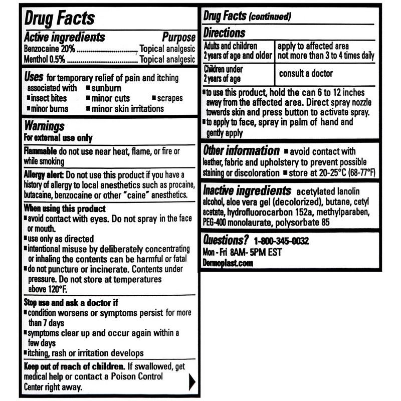 slide 2 of 7, Dermoplast Pain Relief Spray for Minor Cuts, Burns and Bug Bites - 2.75oz, 2.75 oz