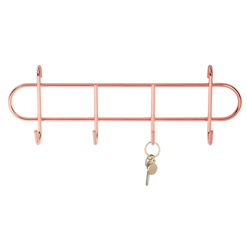 slide 1 of 1, Realspace Metal Wire Hook, 10-1/4''H X 1-9/16''W X 3-5/16''D, 100% Recycled, Rose Gold, 1 ct