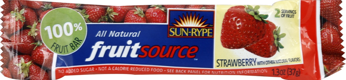 slide 3 of 5, SunRype FruitSource Strawberry Fruit Bar , 1.3 oz