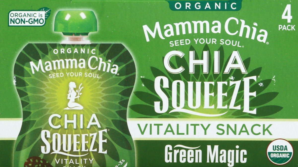 slide 4 of 4, Mamma Chia Organic Green Magic Chia Pouches, 