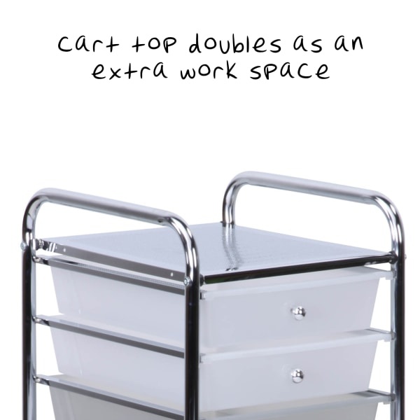 slide 3 of 5, Honey-Can-Do 10-Drawer Rolling Cart, 38-1/8&Rdquo;H X 15-5/16&Rdquo;W X 15-5/16&Rdquo;D, Multicolor, 1 ct