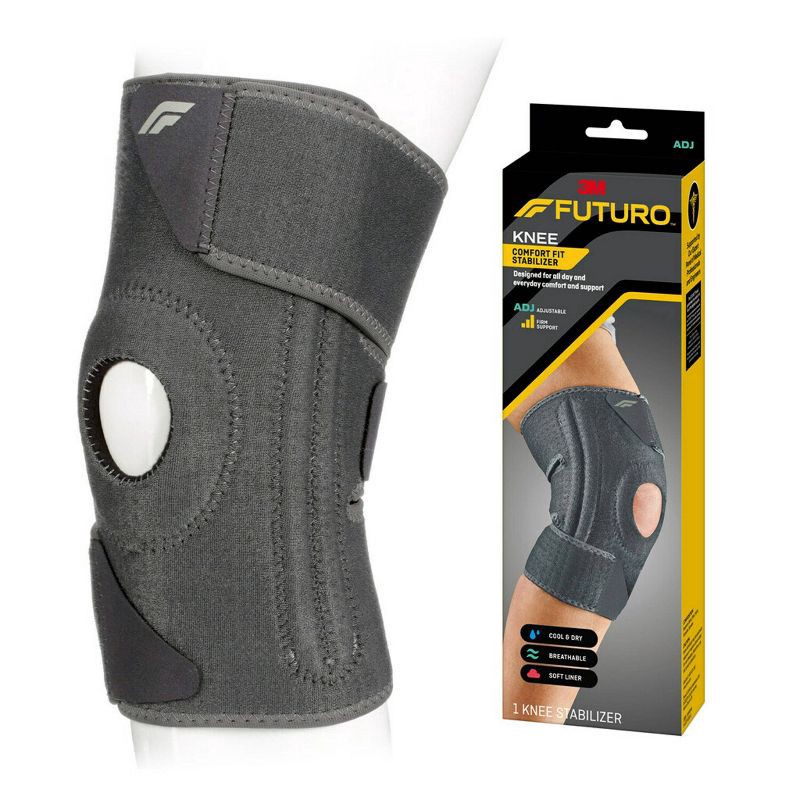 slide 1 of 11, FUTURO Comfort Fit Knee Stabilizer, Adjustable Knee Brace - 1pk, 1 ct