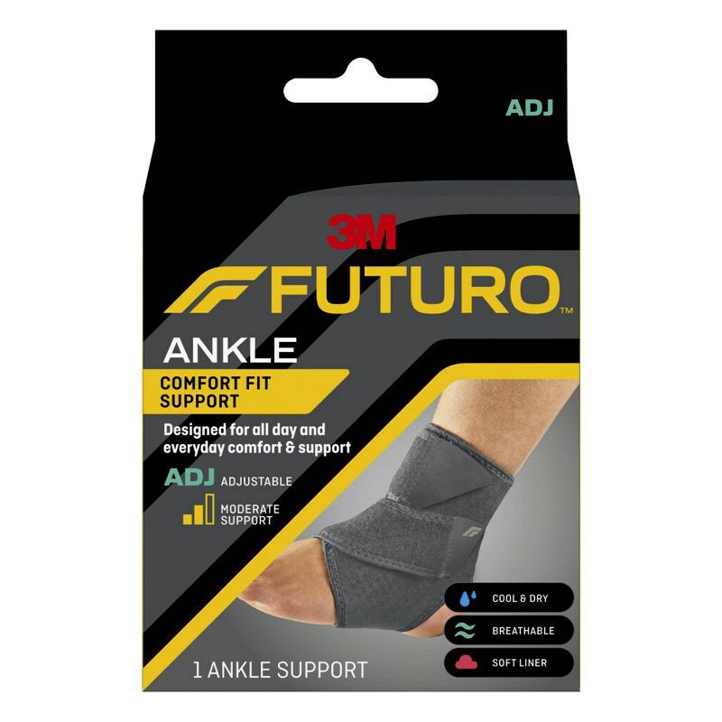slide 2 of 11, FUTURO Comfort Fit Ankle Support, Adjustable Everyday Ankle Brace - 1pk, 1 ct