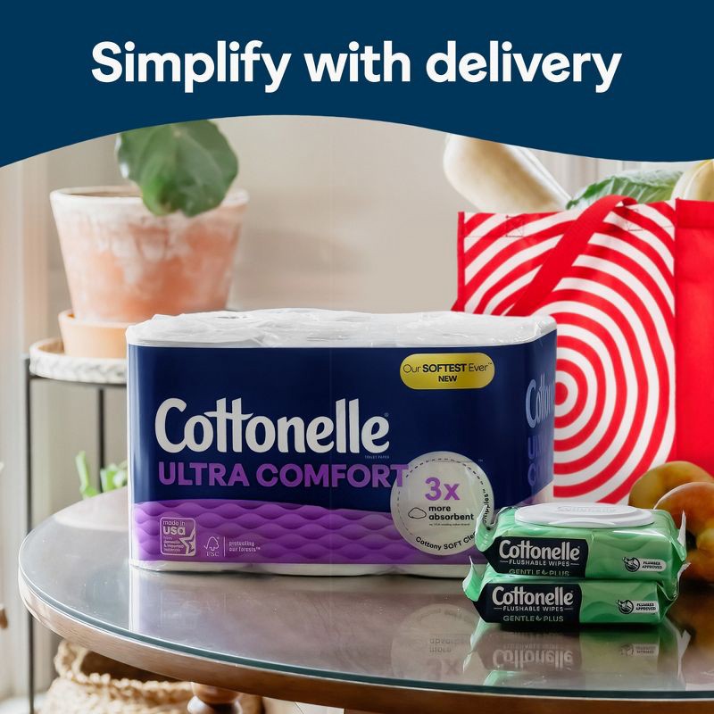 slide 7 of 11, Cottonelle Ultra Comfort Toilet Paper - 12 Super Mega Rolls, 1 ct