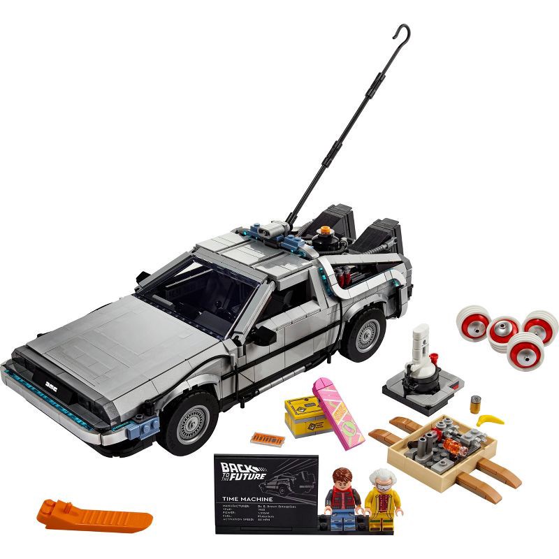 slide 2 of 6, LEGO Icons Back to the Future Time Machine Car Set 10300, 1 ct