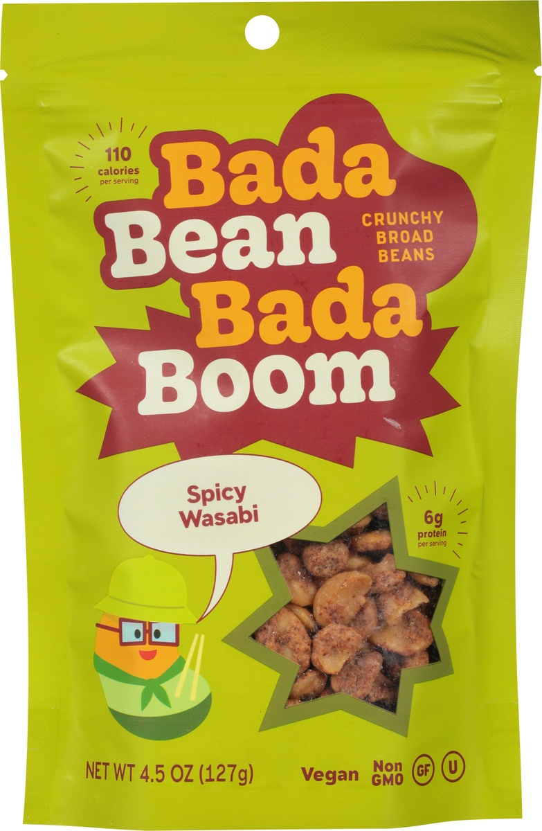 slide 4 of 9, Bada Bean Bada Boom Crunchy Spicy Wasabi Broad Beans 4.5 oz, 4.5 oz