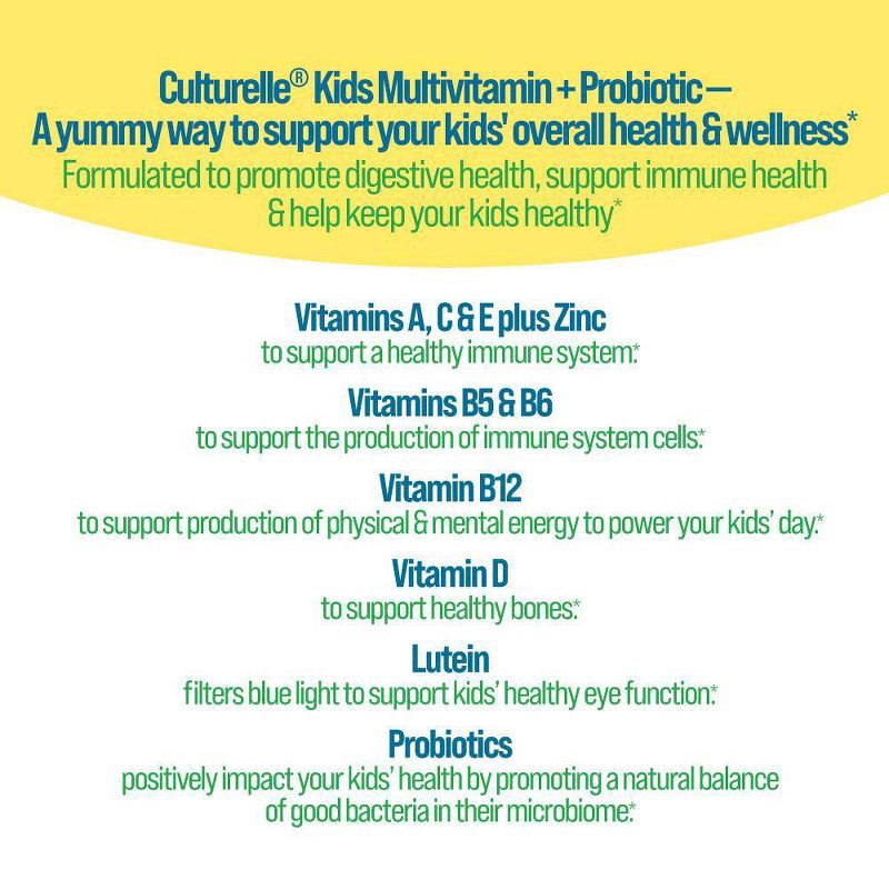 slide 13 of 16, Culturelle Kids' Probiotic + Multi Lutein Gummies - 60ct, 60 ct