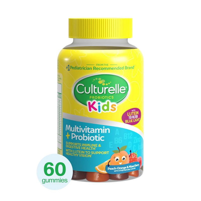slide 1 of 16, Culturelle Kids' Probiotic + Multi Lutein Gummies - 60ct, 60 ct