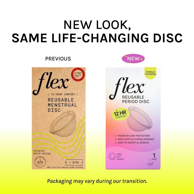 slide 3 of 6, Flex Reusable Menstrual Disc, 1 ct