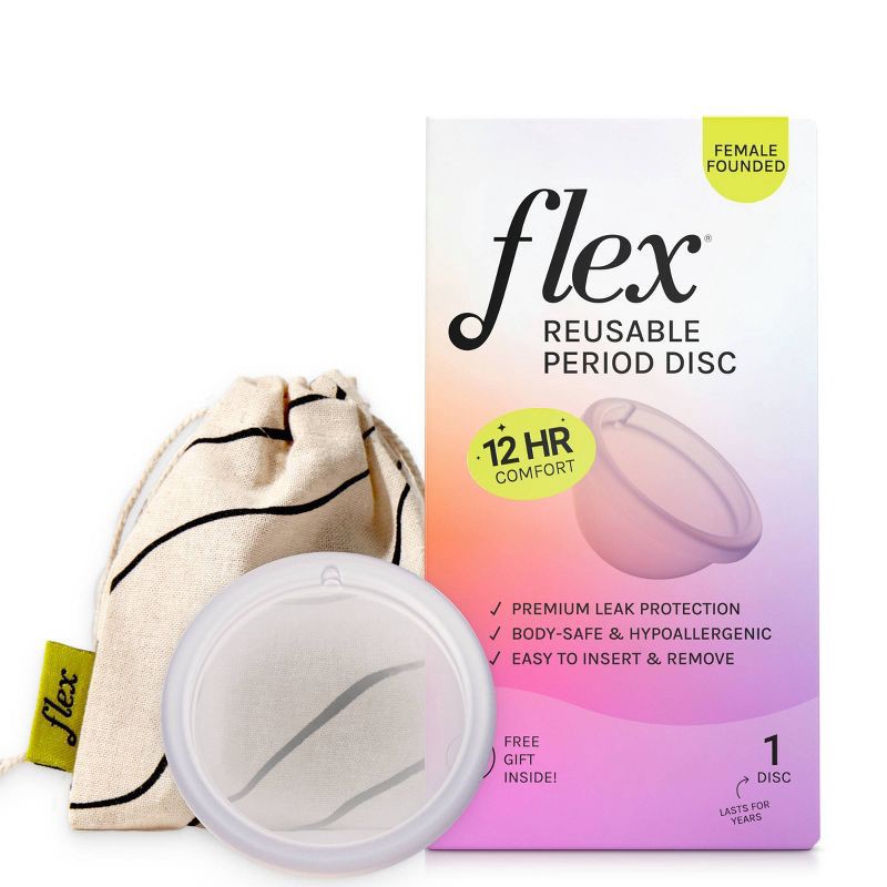slide 1 of 6, Flex Reusable Menstrual Disc, 1 ct