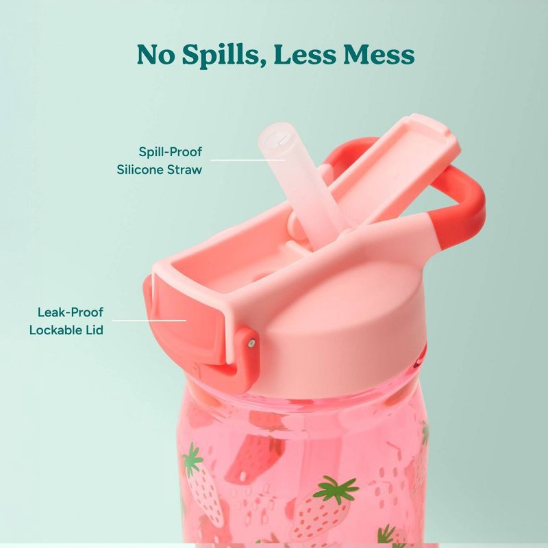 slide 5 of 10, Reduce 14oz Plastic Hydrate Tritan Kids Water Bottle with Straw Lid Berry Sweet, 14 oz