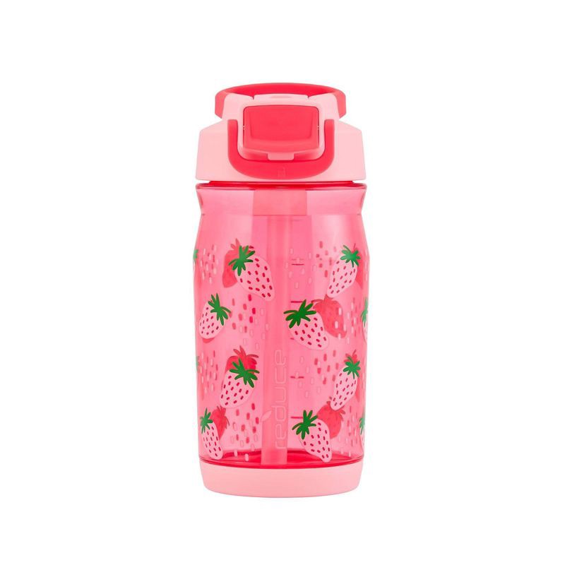 slide 1 of 10, Reduce 14oz Plastic Hydrate Tritan Kids Water Bottle with Straw Lid Berry Sweet, 14 oz