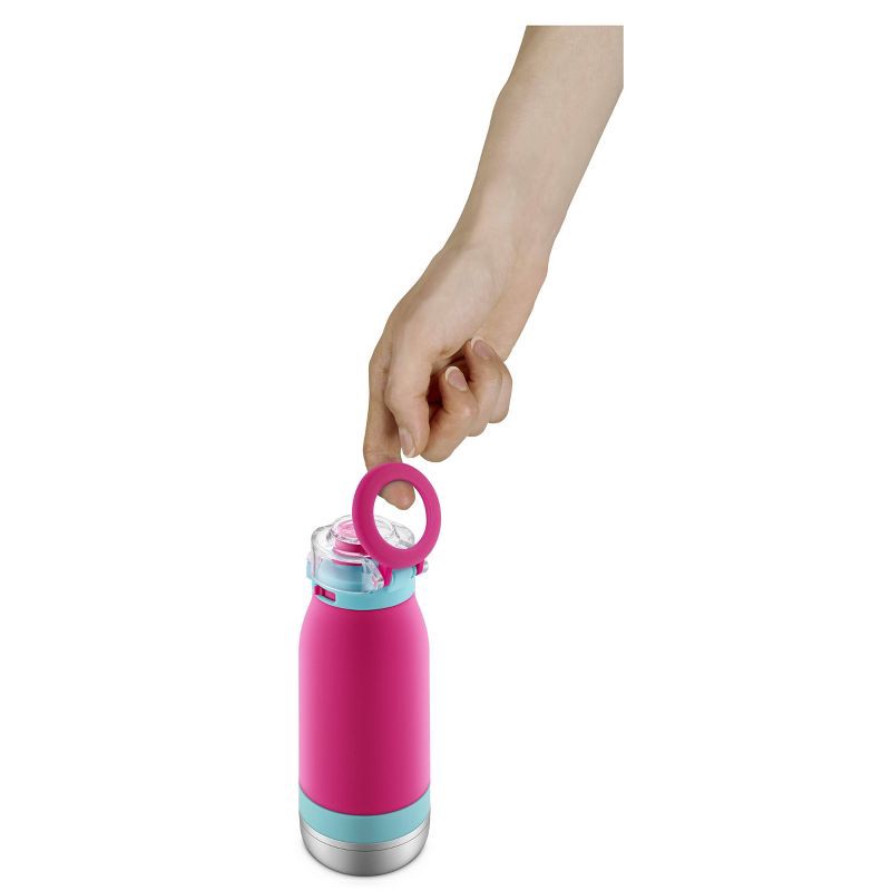 slide 3 of 8, Ello 14oz Stainless Steel Emma Kids' Water Bottle Light Pink: BPA-Free, Insulated, Flip-Top Lid, Dishwasher-Safe Parts, 14 oz