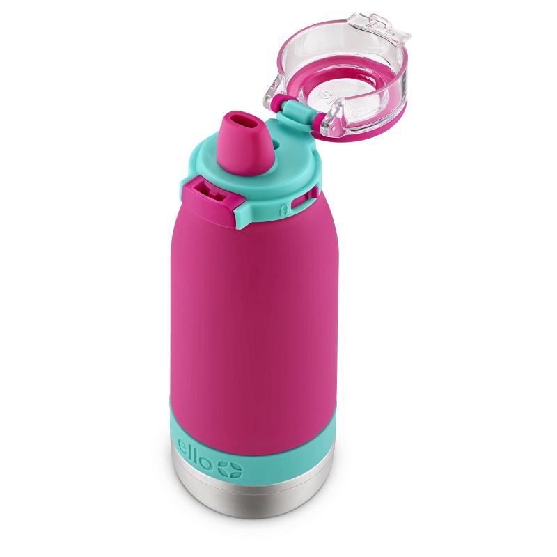 slide 4 of 8, Ello 14oz Stainless Steel Emma Kids' Water Bottle Light Pink: BPA-Free, Insulated, Flip-Top Lid, Dishwasher-Safe Parts, 14 oz