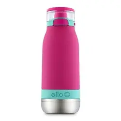 Ello 14oz Stainless Steel Emma Kids' Water Bottle Light Pink