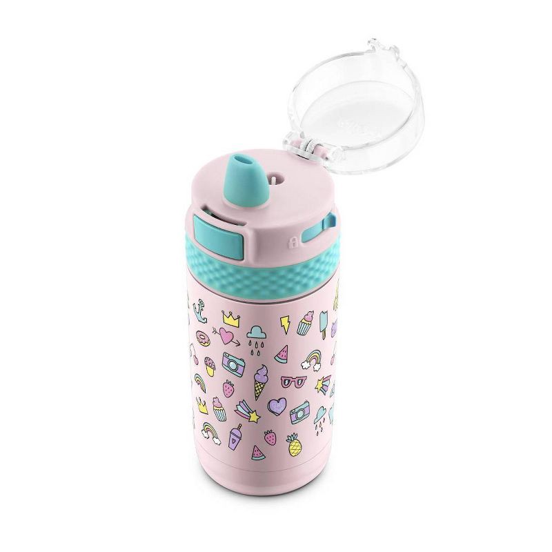 slide 5 of 5, Ello 12oz Stainless Steel Ride Kids' Water Bottle Pink, 12 oz