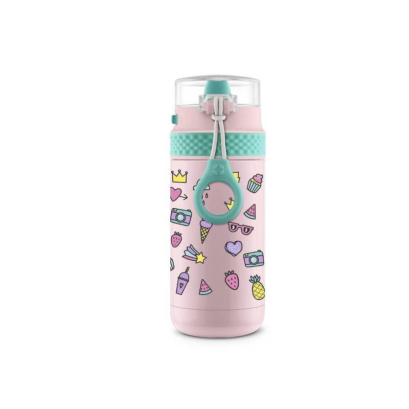 slide 4 of 5, Ello 12oz Stainless Steel Ride Kids' Water Bottle Pink, 12 oz