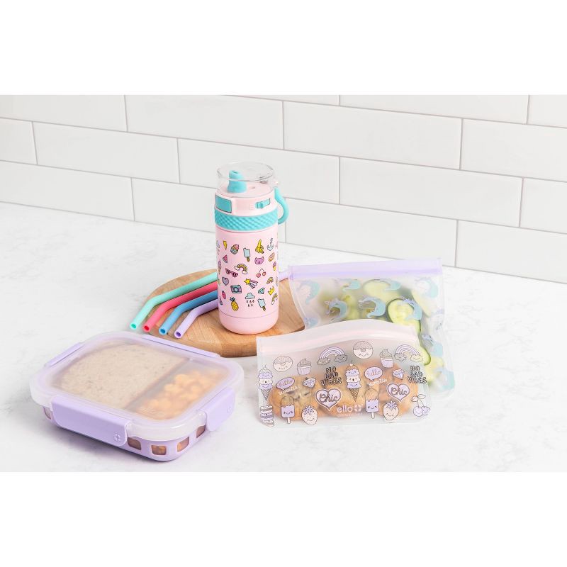 slide 3 of 5, Ello 12oz Stainless Steel Ride Kids' Water Bottle Pink, 12 oz