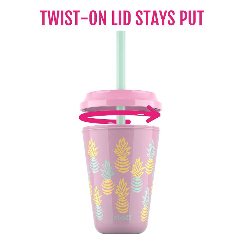 slide 6 of 7, Ello 12oz 4pk Plastic Chameleon Color Changing Cups with Twist on Lids Purple: Kids Drinkware, Hand Wash, 4 ct; 12 oz