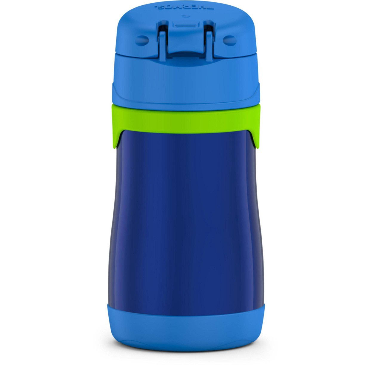 slide 2 of 6, Thermos 10oz Stainless Steel Straw Bottle Navy Blue, 1 ct