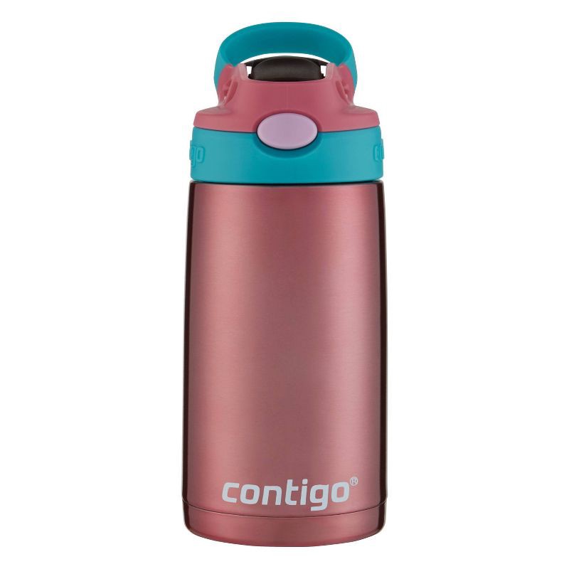 slide 1 of 5, Contigo 13oz Stainless Steel AutoSpout Kids' Water Bottle Pink, 13 oz