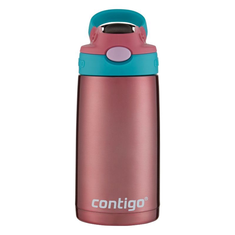 slide 1 of 5, Contigo 13oz Stainless Steel AutoSpout Kids' Water Bottle Pink: Insulated BPA-Free Toddler Tumbler, Dishwasher-Safe, 13 oz