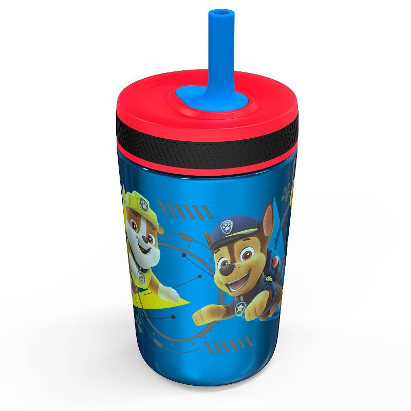 slide 3 of 3, PAW Patrol 12oz Stainless Steel Double Wall Kelso Tumbler - Zak Designs: Kids Straw Cup, Dishwasher-Safe, Off-White, 12 oz