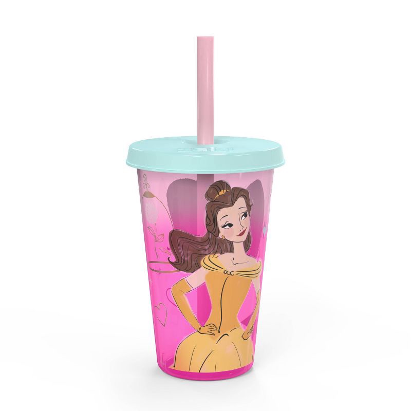 slide 9 of 9, Disney Princess 16.5oz 4pk Plastic Color Change Tumblers -Zak Designs: Polypropylene, Dishwasher-Safe, Cold Beverages, 16.5 oz, 4 ct