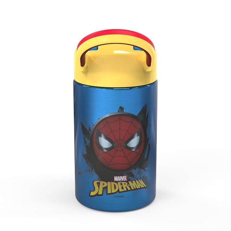 slide 3 of 4, Zak Designs Spider-Man 14oz Stainless Steel Double Wall Valiant Bottle: Kids Water Bottle, Dishwasher-Safe, Multicolor, 14 oz