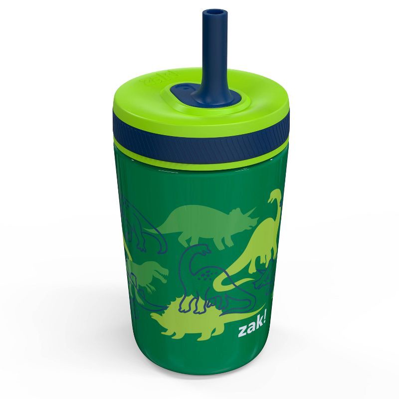 slide 2 of 3, Zak Designs 12oz Stainless Steel Dino Double Wall Kelso Tumbler: Kids Straw Cup, Dishwasher-Safe, Multicolor, 12 oz