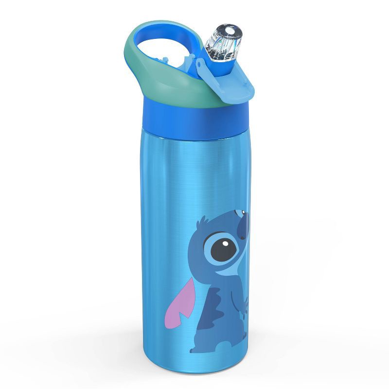 slide 3 of 3, Stitch 19oz Stainless Steel Double Wall Water Bottle - Zak Designs: Kids Disney Portable Drinkware, Dishwasher-Safe, 19 oz