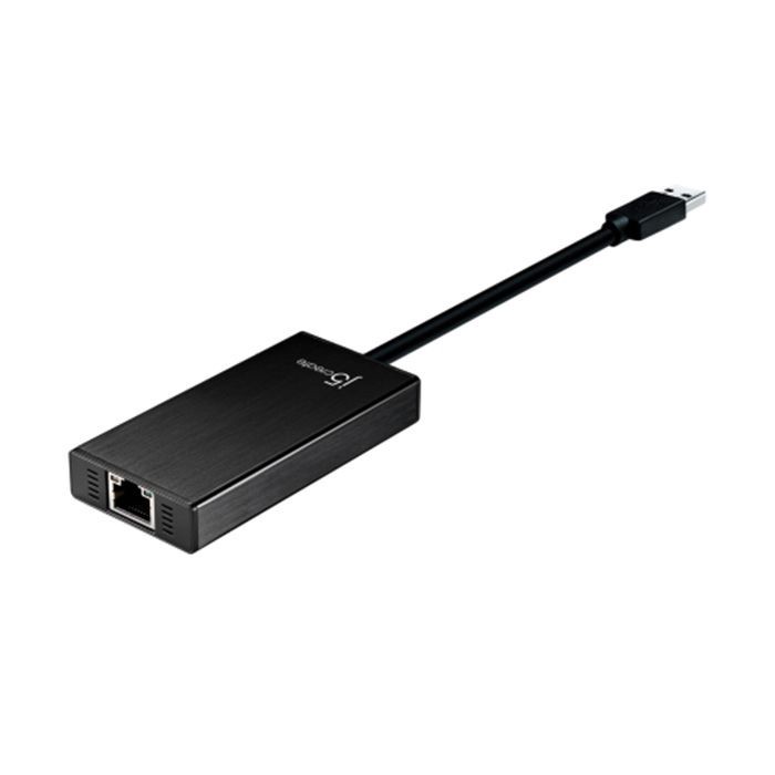 slide 4 of 4, j5create 3-Port Usb 3.0 Gigabit Ethernet Hub, Black, Juh470, 1 ct