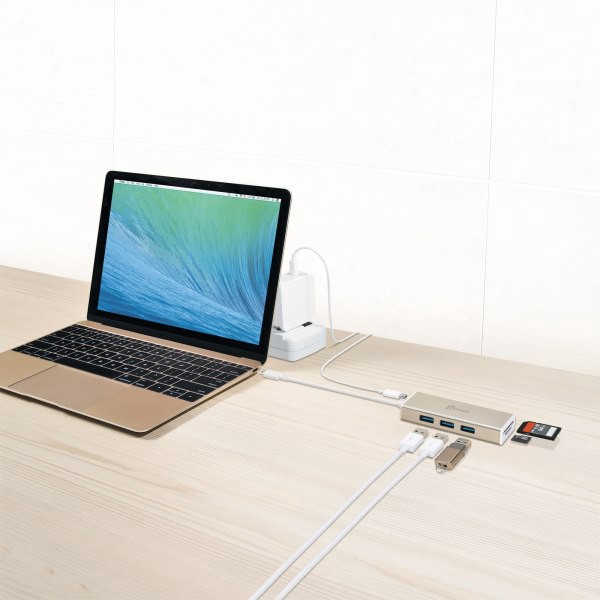 slide 6 of 10, j5create Usb-C 3-Port Hub, Jch347, 1 ct