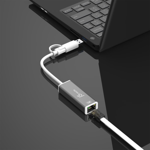 slide 6 of 6, j5create Usb-C To 2.5 Gigabit Ethernet Adapter, 3-15/16'', Space Gray, Jce145C, 1 ct