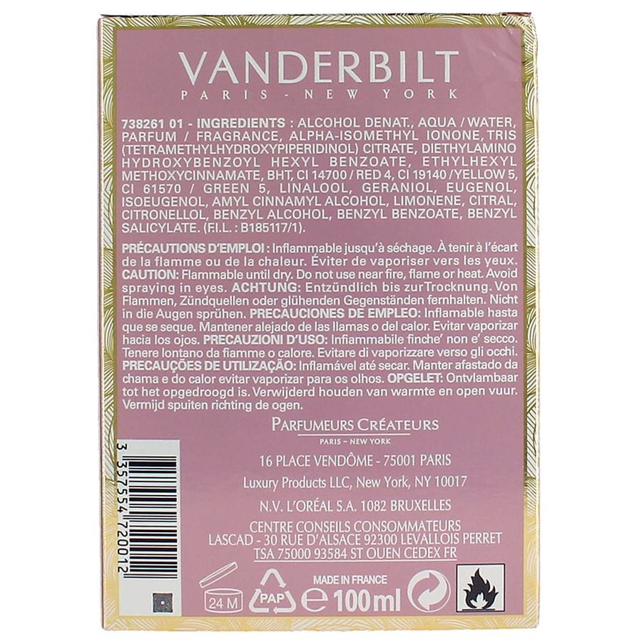 slide 2 of 2, Vanderbilt Eau de Toilette Spray, 3.38 fl oz