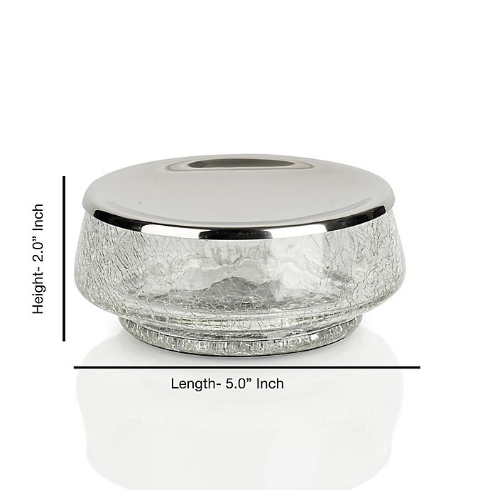 slide 5 of 5, Nu Steel Regal Crackle Soap Dish with Lid, 1 ct