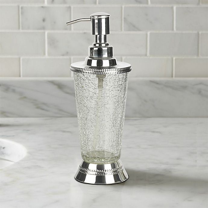 slide 2 of 5, Nu Steel Regal Crackle Lotion Pump Dispenser, 1 ct