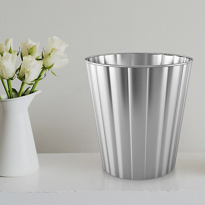 slide 2 of 5, Nu Steel Anaheim Wastebasket - Brushed Metal, 1 ct