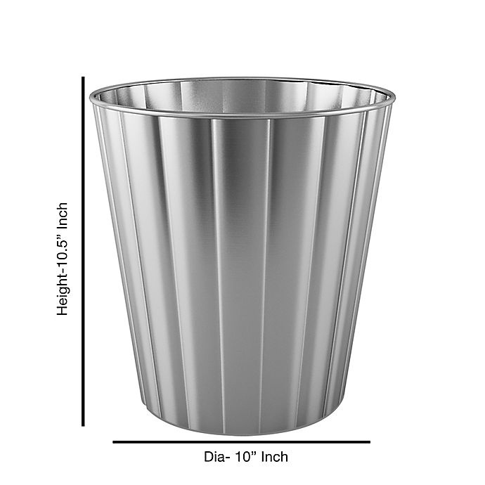 slide 4 of 5, Nu Steel Anaheim Wastebasket - Brushed Metal, 1 ct