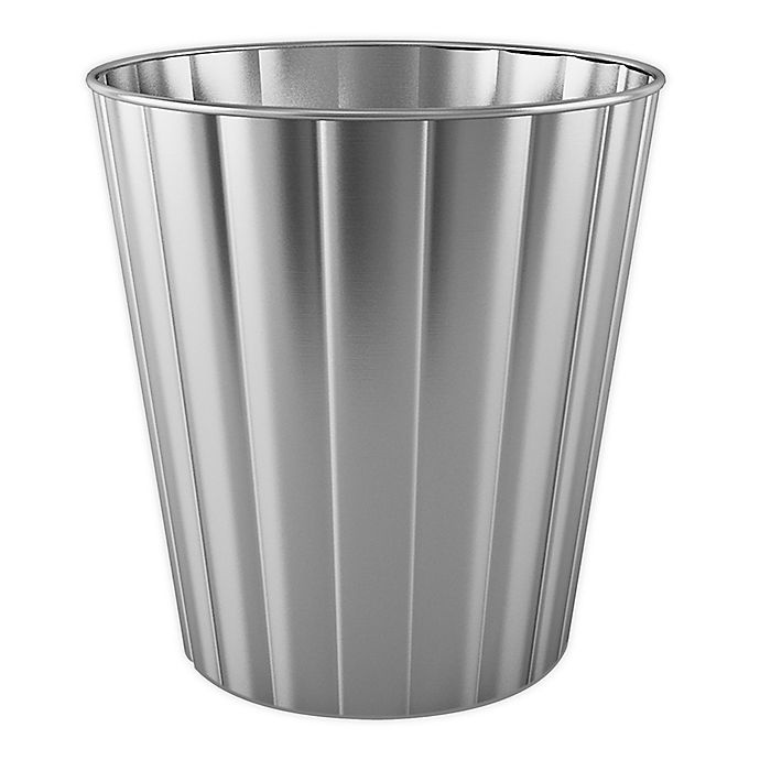 slide 1 of 5, Nu Steel Anaheim Wastebasket - Brushed Metal, 1 ct