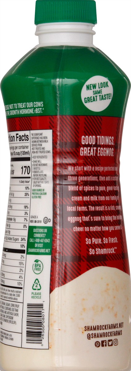 slide 4 of 12, Shamrock Farms Traditional Holiday Spice Eggnog 1 qt, 1 qt